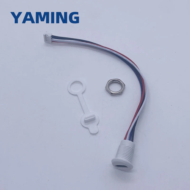 TYPE-C USB Connector 2/4 Pins With 15cm Wire Waterproof Female Seat With PH2.0 Terminal Nut Lock Plate