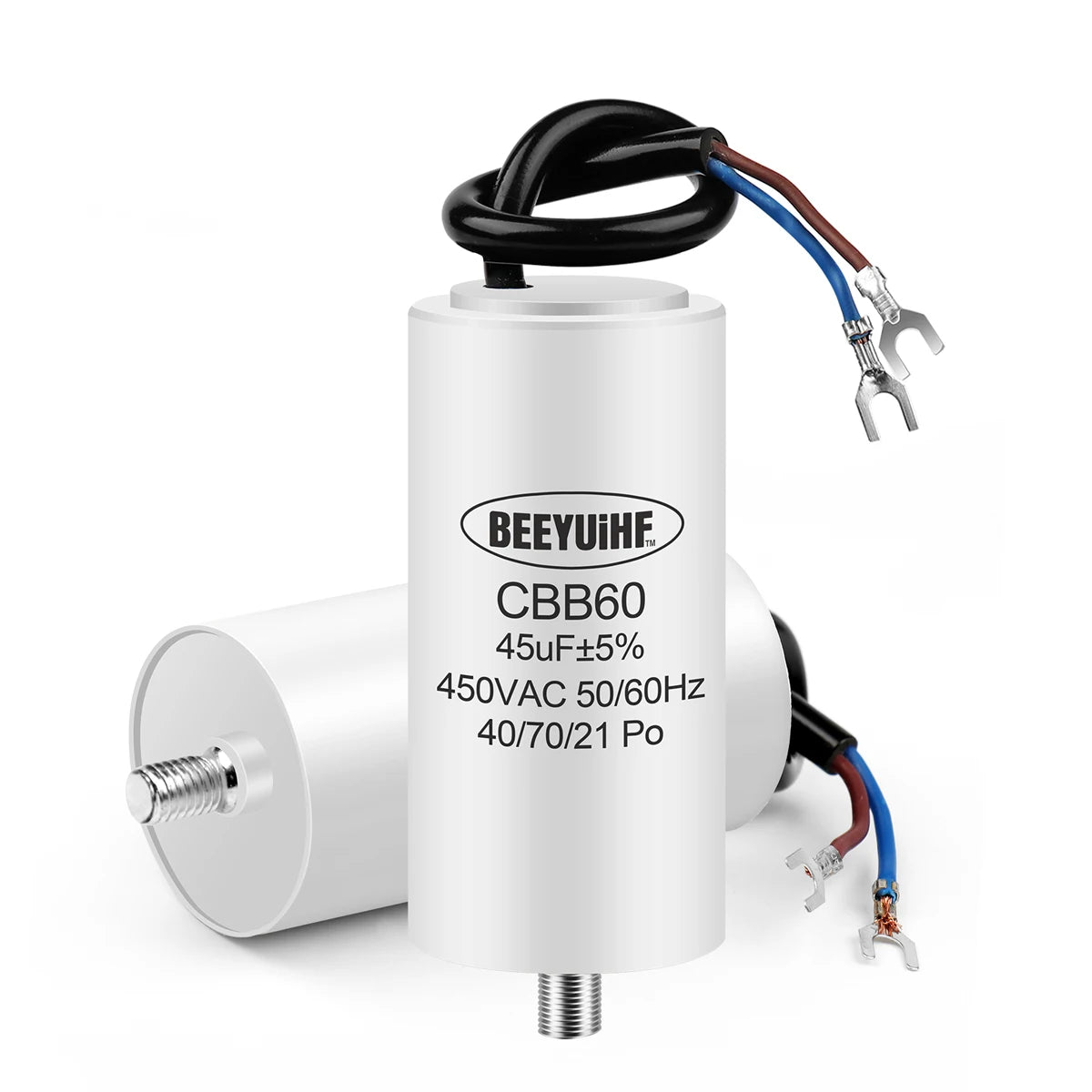 1Pcs CBB60 Motor Run Capacitor 450V 4UF 5UF 6UF 8UF 10UF 12UF 14UF 16UF 20UF 100UF Start Water Pump Washer Air Pump with Screws