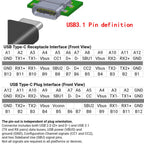 PD100W USB 3.1 Type-C 7Pin Connector Male Receptacle Adapter to Solder Wire Cable 20V 5A High Current Support PCB Board