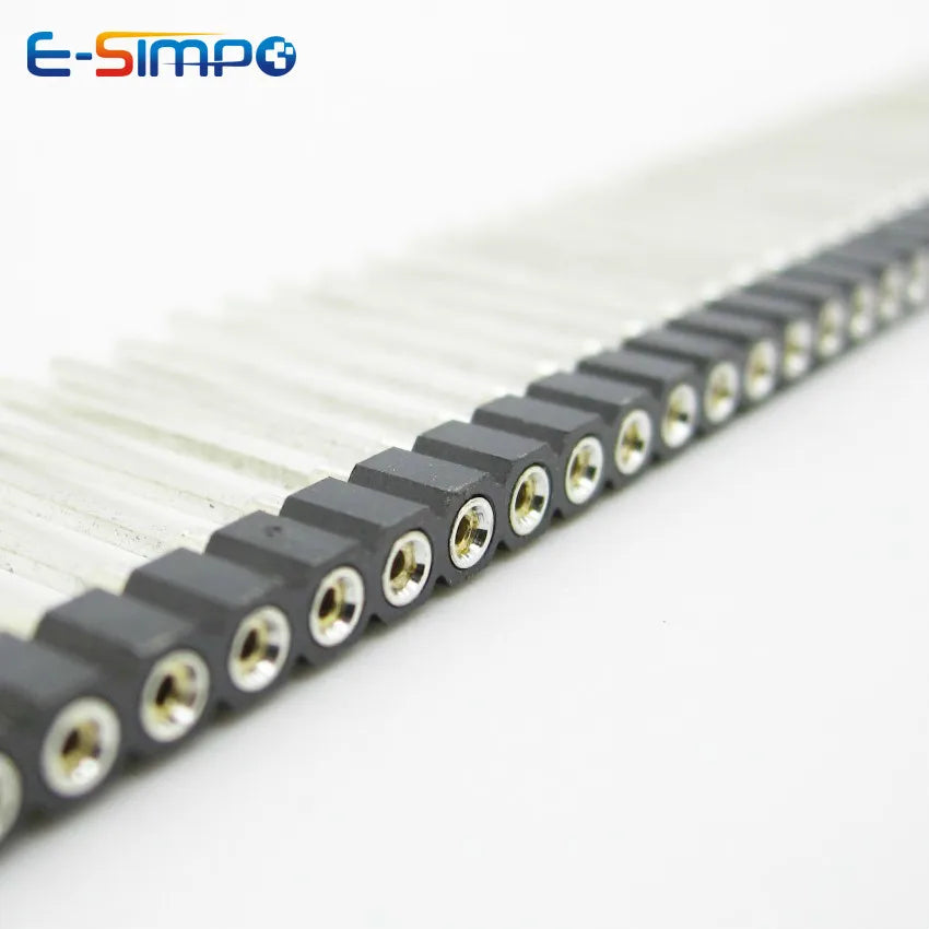 3pcs 2.54mm L17.8mm Round Pin Header Female Single Row 1x40Pin Crystal Socket Holder Female Header Connector