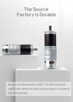 42GP-775 Planetary Gear Reduced DC Motor, 12V/24V, 10mm Output Shaft All-Metal Gears Torque up to 253KG Reversible Brushed Motor