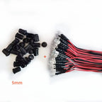 20PCS Transparent LED Diodes DC3V 5V 12V 24V 3MM 5MM 10MM For Red/Green/Blue/Yellow/UV/ Orange/Pink/Hot/White/RGB Pre-cable