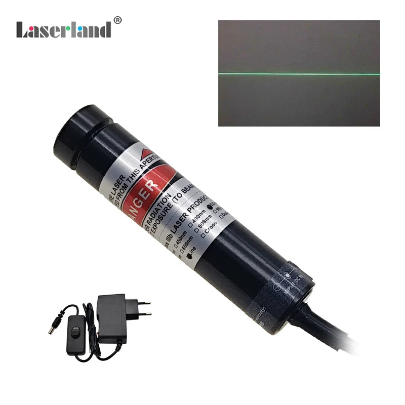 520nm 30mW Green Laser Line Module Diode for Alignment Sawmill Wood Fabric Cutting Cutter 16mm