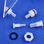 PP Straight Bulkhead Connector M5~M16 Thread To 3~12mm Aquarium Water Tank Inlet Outlet Joint Garden Irrigation Hose Connectors