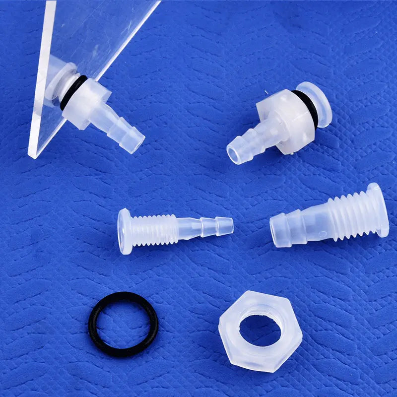 PP Straight Bulkhead Connector M5~M16 Thread To 3~12mm Aquarium Water Tank Inlet Outlet Joint Garden Irrigation Hose Connectors