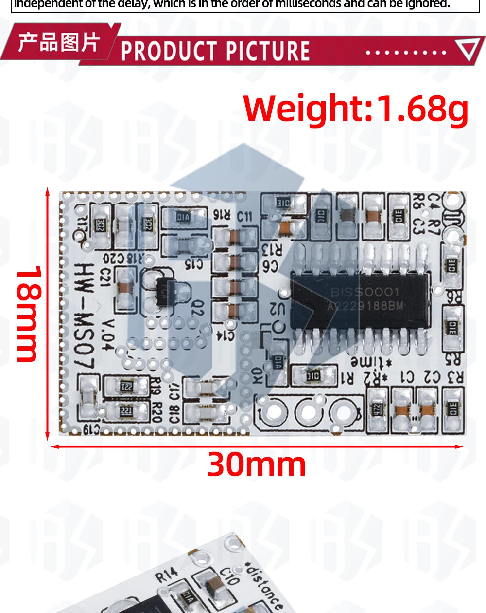 1~10PCS High Performance Motion Sensor Module Radar Motion Sensor HW-MS03 HW-MS07 2.4GHz to 5.8GHz Microwave Radar Sensor Module