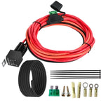 Heavy Duty 40AMP Electric Fuel Pump Relay Kit Waterproof Relay Wiring Harness With Nylon Wire Looms& Long Wires 30247