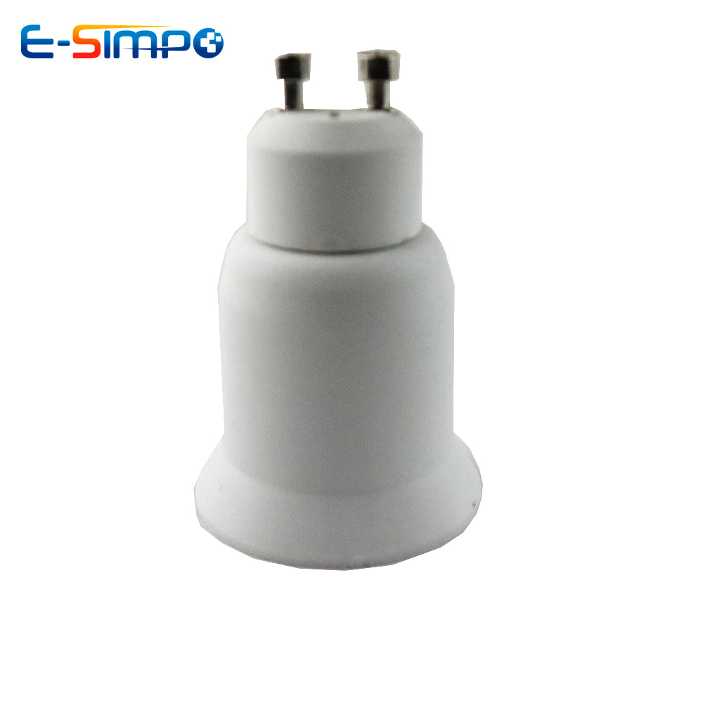 2pcs Gu10 To E27 E26 Led Lamp Base Adapter CE Rohs PBT 2Prong Halogen CFL LED Spotlight To Screw Light Socket Converter Extender