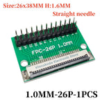FFC/FPC Adapter Board with Soldered 1.0MM Flip Cover Lower Connector Straight or Bent Pins Available, 4/6/8/10/12/14/16/20/30P