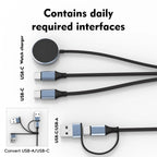 3 In1 Wireless Charging Cable for Mobile Phones with USB-C Wireless Charger for IPhone13 14 16