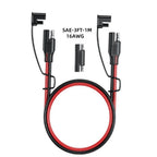 12/24V SAE to SAE Extension Cable Quick Connector Harness SAE Connector, with SAE Polarity Backup Adapter and 15A Backup Fuse