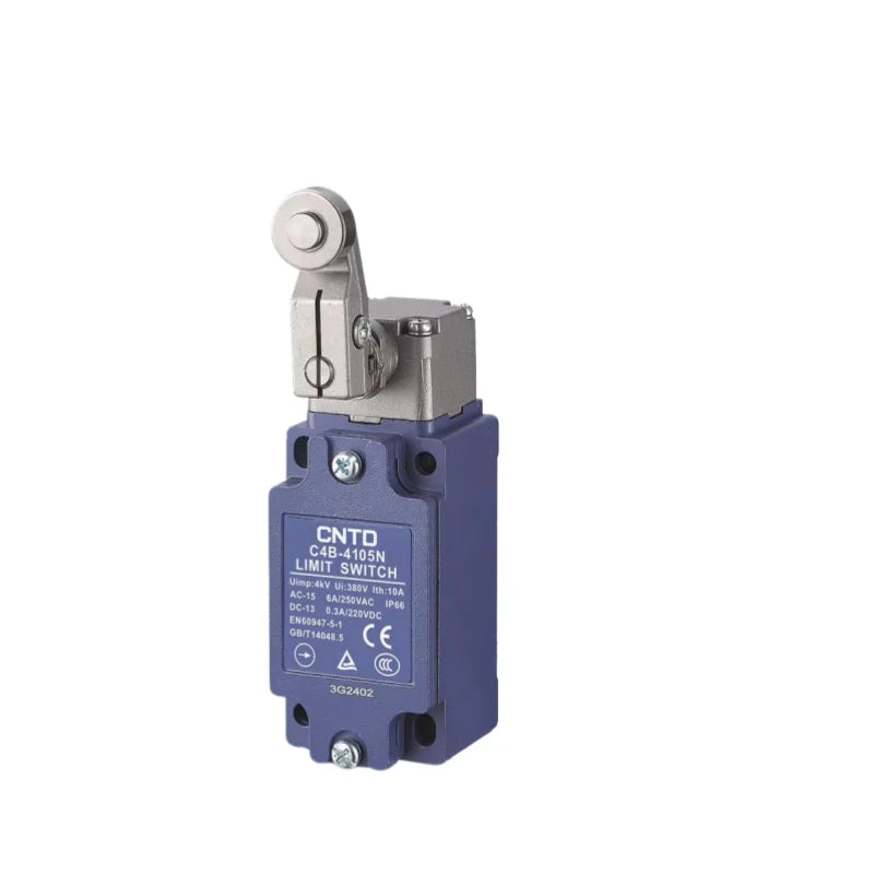 Safety Limit Switch, CNTD C4B‑4105N metal housing 1NO1NC forced disconnect contact, 10A 250VAC IP65, position trigger sensor for