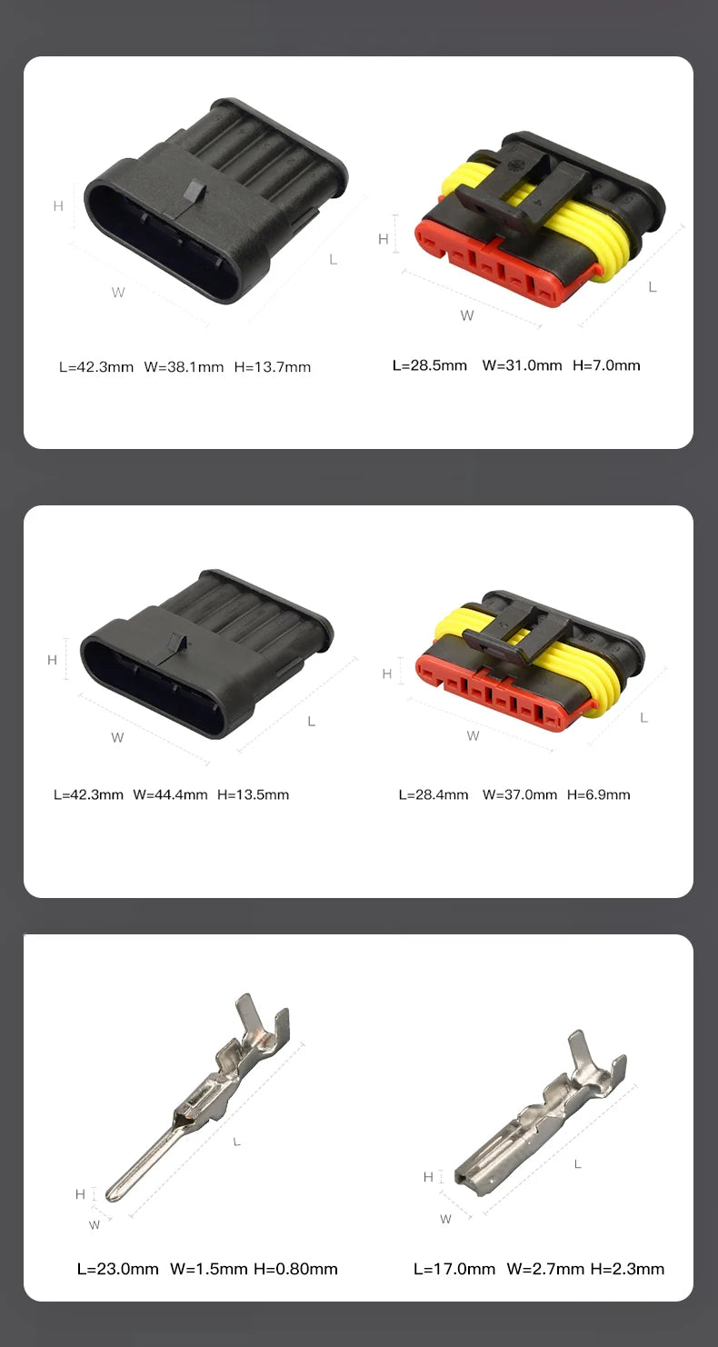 1 Set 1 2 3 4 5 6 Pin Auto Xenon Lamp Electrical Cable Connectors Waterproof Female Male Wire Harness Plug for Car Motorcycle