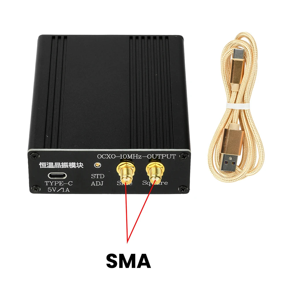 10MHz Sinewave Output OCXO Board Frequency Standard With Shell Type C Cable Stable Constant Temperature Crystal Oscillator