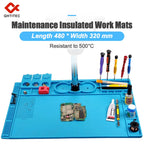 Soldering Mat ESD Antistatic 500 ° Heat Resistant Insulation Work Mat Multifunctional Silicone Repair Pad Maintenance Platform
