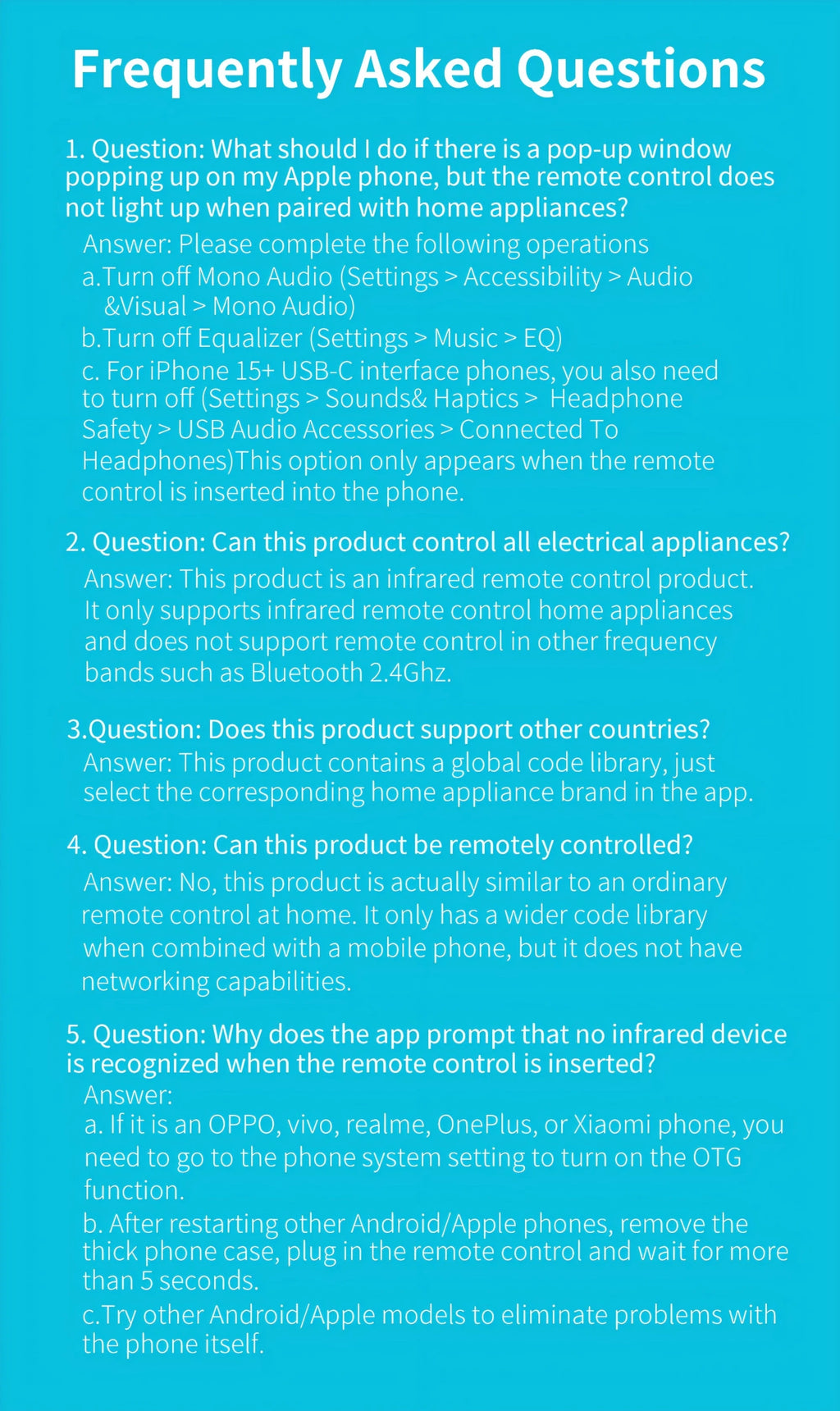 Smartphone Infrared Transmitter Type-C/Lightning/Micro Smart Control Adapter For TV Air Conditioner Infrared Remote Control