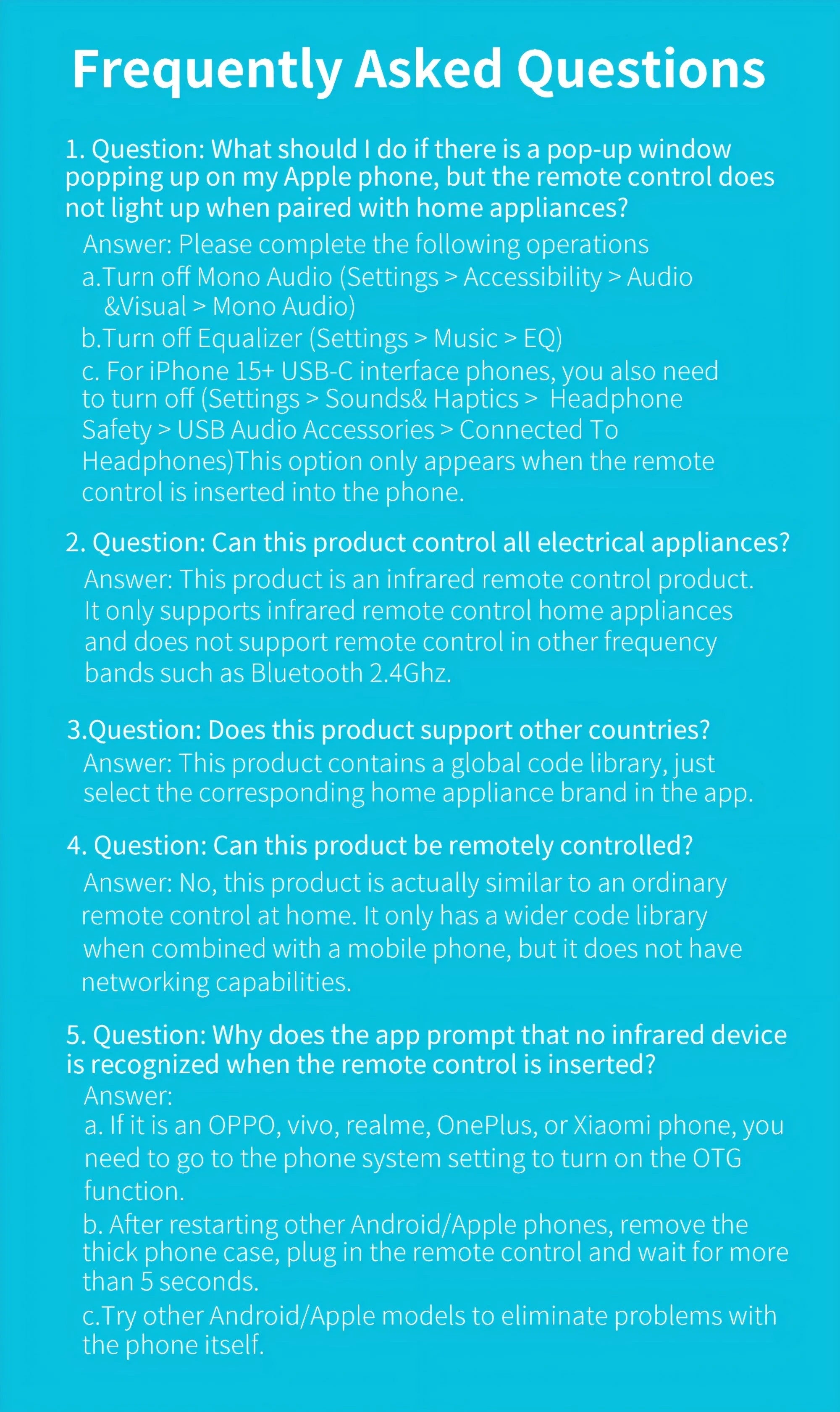 Smartphone Infrared Transmitter Type-C/Lightning/Micro Smart Control Adapter For TV Air Conditioner Infrared Remote Control