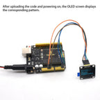 Keyestudio 0.96/1.3-inch OLED Module LCD Display 128x64 With IIC Ports 12C Serial LCD Panel With Baseboard For Arduino