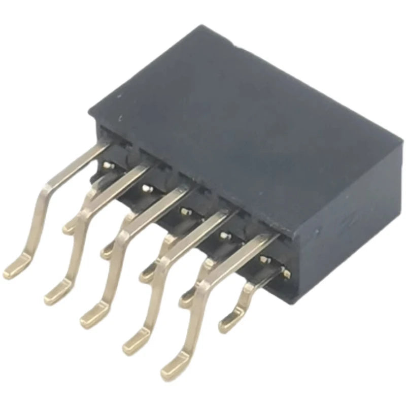 10pcs 2.54mm Double Row Right Angle RA SMT Horizontal SMD/SMT 2X3/4/5/6/7/8/10/20/40P PCB Surface Mount PH8.5 Male Female Header