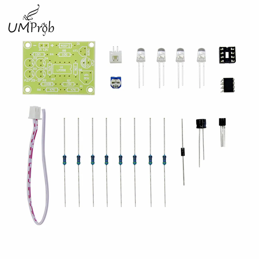 5MM Blue LED Light Breathing Lamp DIY Electronics Kit LM358 Parts Kit for Hobbyists And DIY Enthusiasts