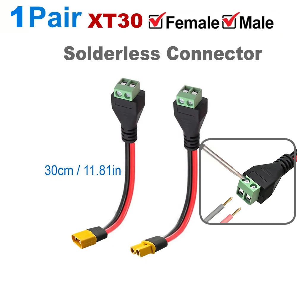 XT30 Connector Plug with Sheath Housing Male/Female XT30 Plugs and Welding Fixtures For RC Lipo Battery Cars Drones Airplane