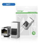 ZoeRax CAT7 CAT6A CAT6 Coupler RJ45 Keystone Shielded Coupler, Female to Female RJ45 Inline Coupler Keystone Jack