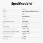Vention NEW RJ45 Cat8 Cat7 Cat6A Connectors RJ45 Metal Tool Free Easy Termination Plug 2000MHz 40G LAN Cable Reusable Shielded