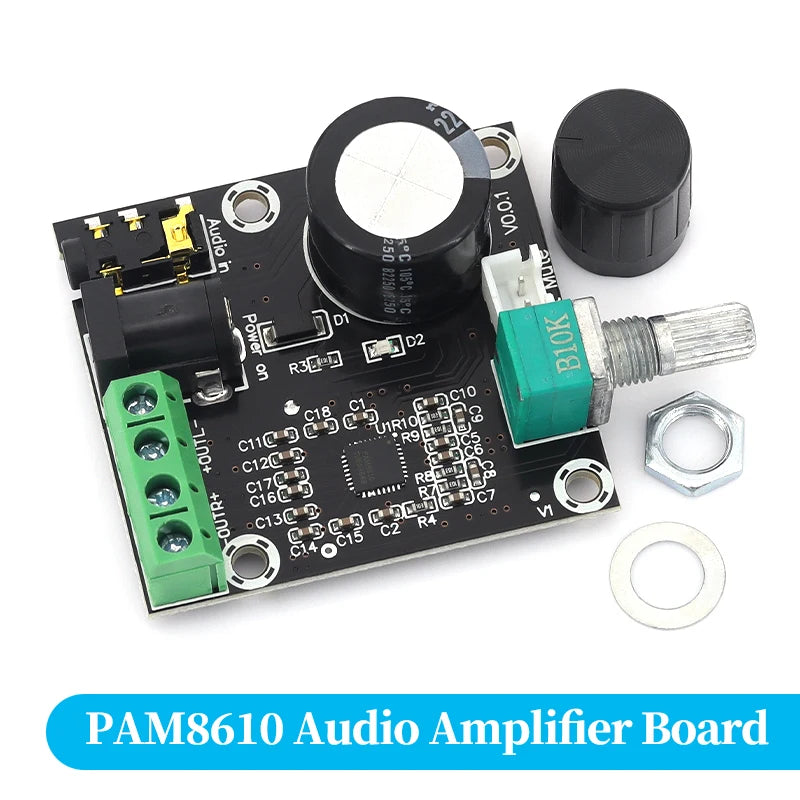 PAM8610 Dual Channel Audio Amplifier Board Module 12V 15W*2 High Power Pure Digital HD Amplifier