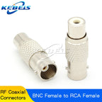 2Pcs BNC to RCA Surveillance Video BNC Female to BNC Male BNC Male to RCA Female Q9 Male to RCA Female Q9 Female to AV Adapter