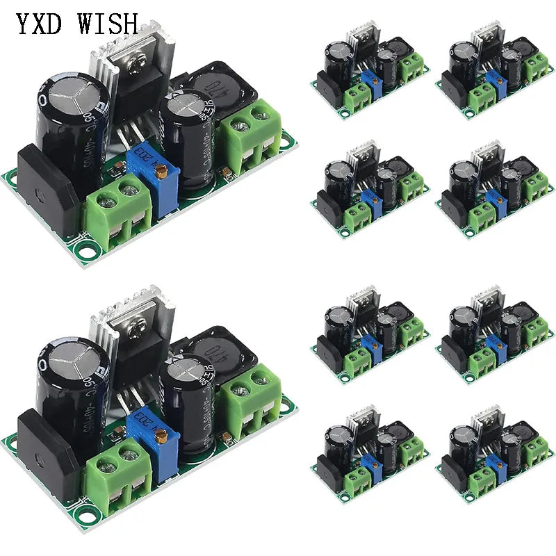 10pcs Low-voltage AC-DC Step-down Power Module DC-DC Adjustable Voltage Regulator LM2596HV Power Module  LM2596 Buck Converter