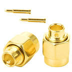 SMA Male (Female Pin)  Solder FOR Semi-rigid B3 RG141 RG402 Cable Connector 5/20/100PCS 1000V 6GHz