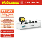Nobsound P1PLUS HiFi Bluetooth Receiver Vcauum Tube Preamplifier USB DAC Music Player with Headphone out VU Meter DSD256