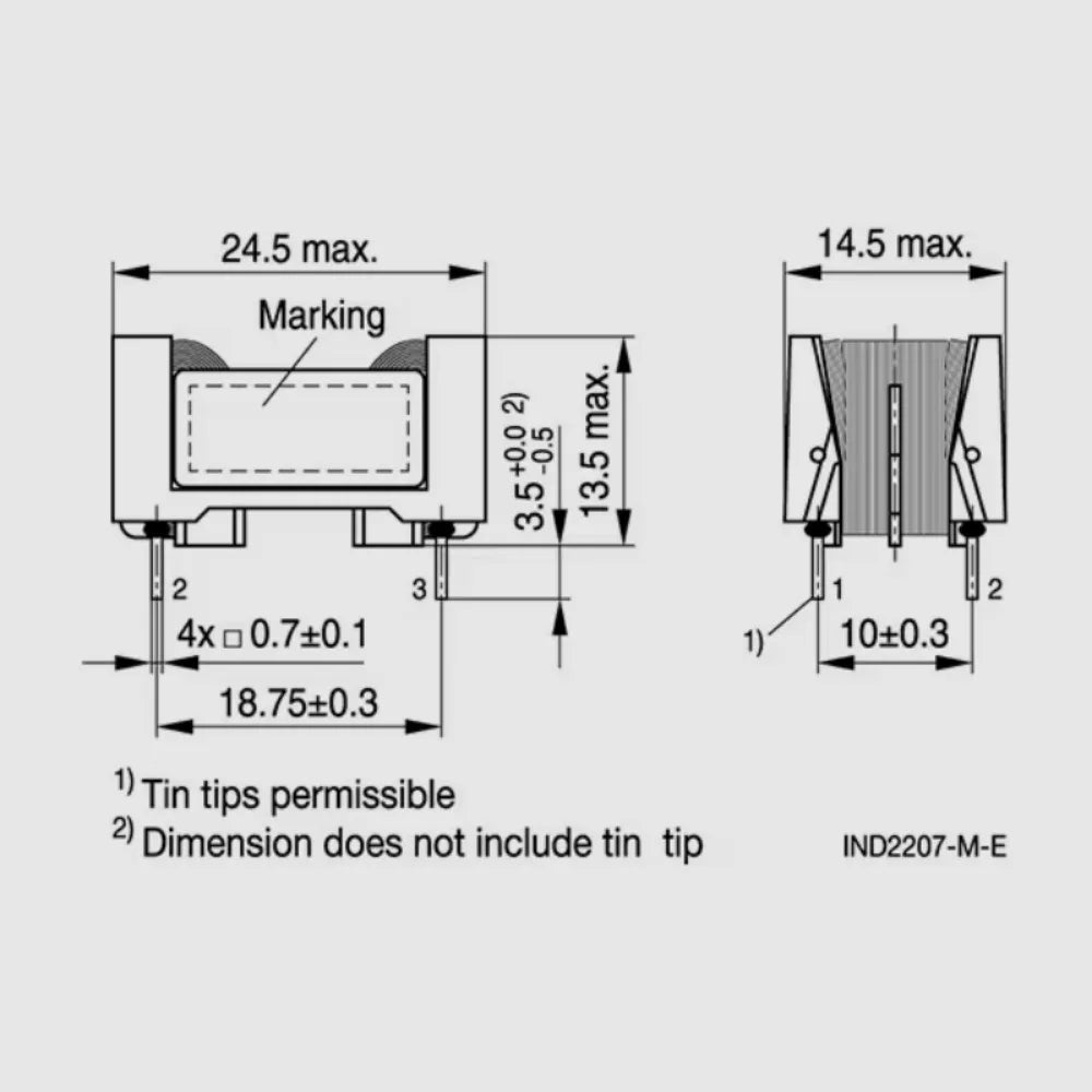 1PCS EPCOS B82732F2451B001 Brand New 2x100mH 0.45A Differential Mode Inductor Common Mode Filter Power Line Chokes