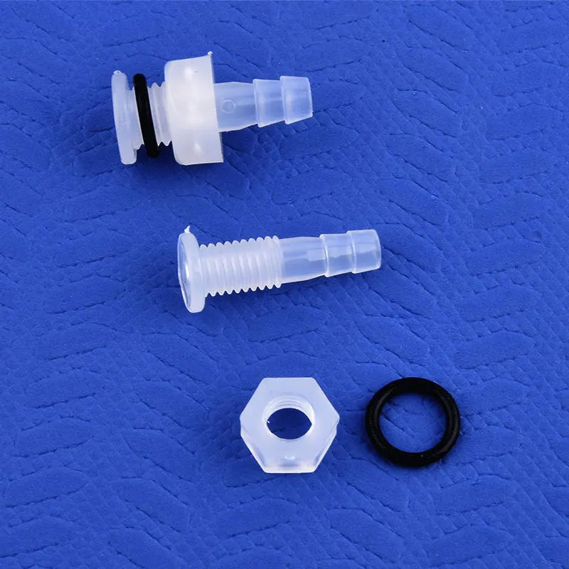 PP Straight Bulkhead Connector M5~M16 Thread To 3~12mm Aquarium Water Tank Inlet Outlet Joint Garden Irrigation Hose Connectors