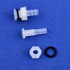 PP Straight Bulkhead Connector M5~M16 Thread To 3~12mm Aquarium Water Tank Inlet Outlet Joint Garden Irrigation Hose Connectors