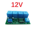 1 PCS 4ch DC 5V 12V 24V DIP Switch Delay Relay Module Flip-Flop Latch Bistable Self-locking Interlock Latch Power Conditioner