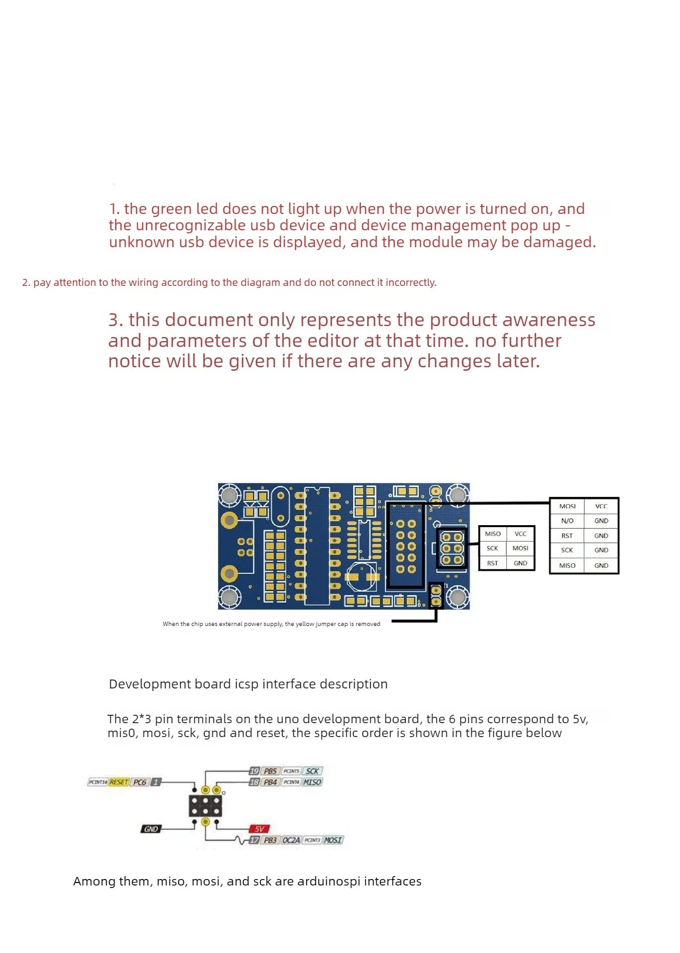 USBtinyISP AVR Programmer Downloader USB Interface for Arduino ATmega ATtiny Microcontroller ISP Flash Burner