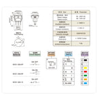 2/5/10Pcs Round Boat Rocker Switch Diameter 16mm 3A/250VAC KCD1-105 On-Off Snap SPST Black 2Pin Power Switch