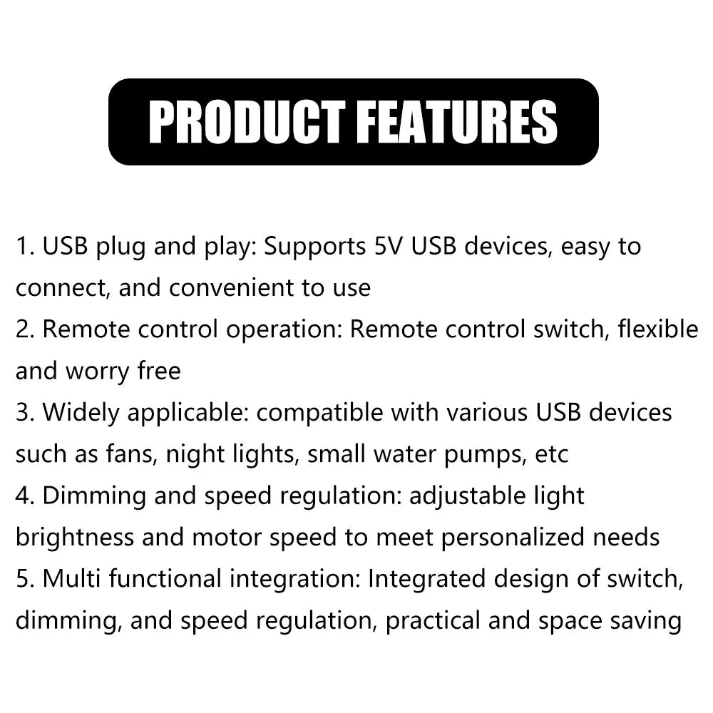 DC 5V USB RF Remote Switch Wireless LED Strip Dimmer Fan Speed Controller Module for Cabinet Night Lights DIY Lighting Control