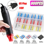 300W Air Dryer Hot Air Gun EU AU US Hair Dryer for Soldering Thermal Blower Shrink Wrapping Tools with 300PCS Wire Connectors