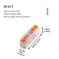 Mini Fast Wire Connectors Universal Compact Lever Nut Crimp Splitter Push-in Electrical Conductors Home Wiring Terminal Block