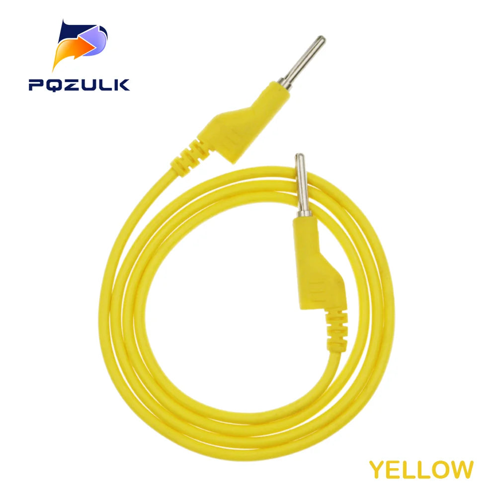 5PCS Double Ended Stackable 4MM Banana Plug Male Jack high Voltage Silicone Wire Multimeter Test Cable Lead Cord 1M Banana Jack