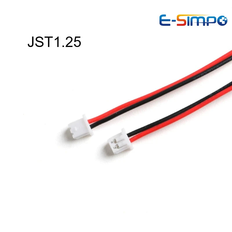 10PCS PH 2.0mm MX1.25mm/XH 2.54mm 28-22AWG 2 Pin Male Cable Connector Micro Plug Jack Socket Terminals Wire Cables 80MM-500MM