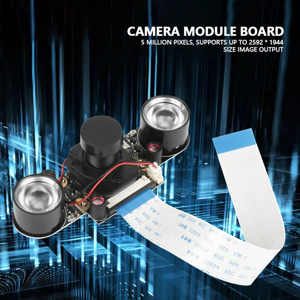 5 Million Pixels Night Vision Camera Module Adjustable Focus 3.3V IR CUT Camera Module for Raspberry Pi Camera Module