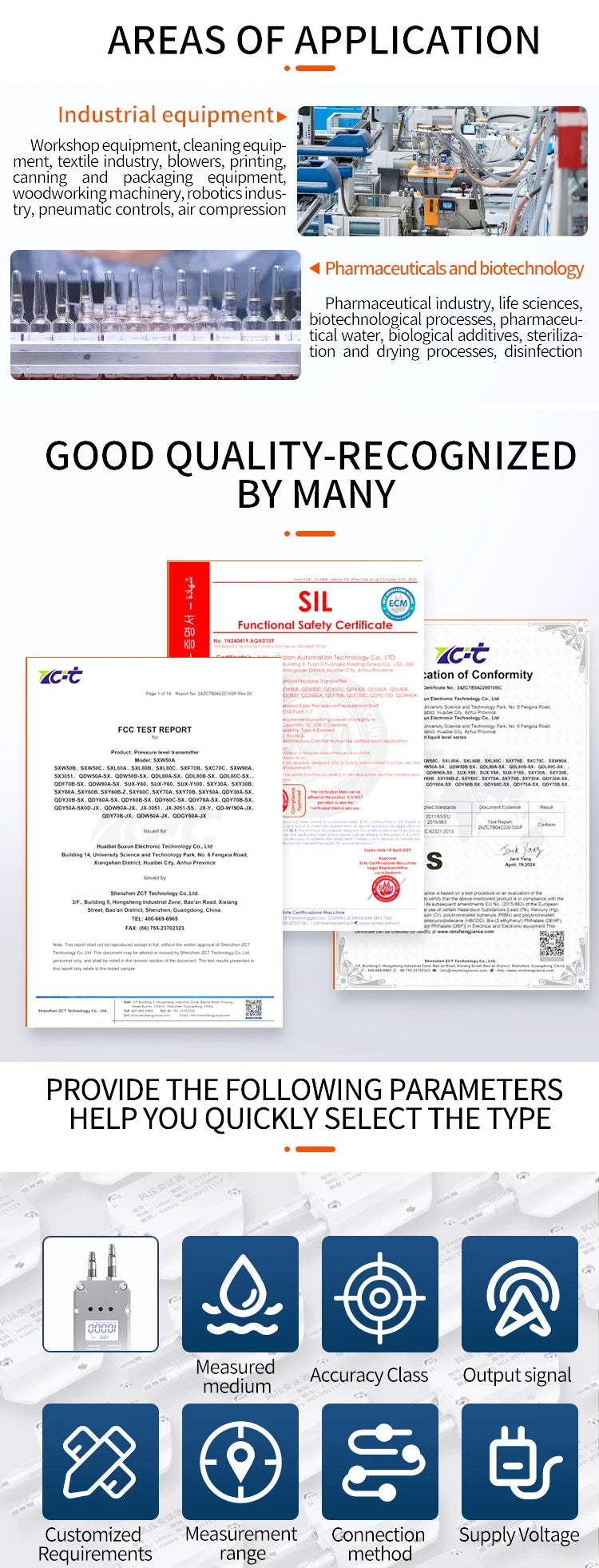 4-20mA LCD Differential Pressure Transmitter 0-10V 0-5V  RS485 Wind Pressure Sensor 1Kpa 10kp 50Pa 100Pa 500Pa 50Pa Air Pressure