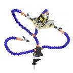 Flexible Holder Alligator Arms Soldering Helping Hands Table Clamp Pcb Board Adjustable Welding Repair Third Hand Tool Magnifier