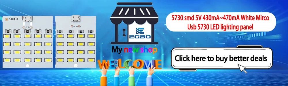 5730 smd 5V 430mA~470mA White Mirco Usb 5730 LED lighting panel USB mobile light Emergency light night light