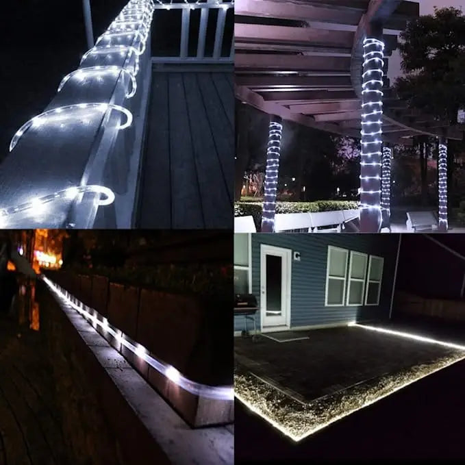 Outdoor Solar Tube Rope Led Light Garden Christmas Decoration Fairy String Light 32m/22M/12M/7M Outdoor Wedding Party Led Lamp