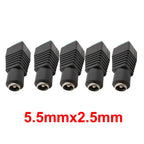 5/10Pcs 5.5 x 2.1mm 5.5 x 2.5mm DC Power Male Female Plug Jack Connector Adapter For 3528 5050 LED Strip Light Camera