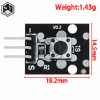 KY-004 3pin Button Key Switch Sensor Module for Arduino Diy Starter Kit 6*6*5mm 6x6x5mm KY004